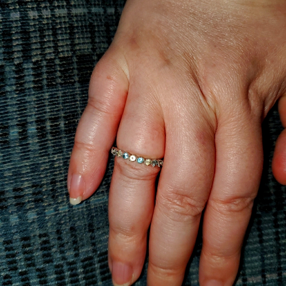 Blue and White Topaz